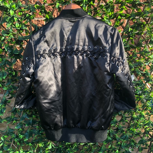 Young & Reckless Black Laced Bomber Jacket - Picture 4 of 7